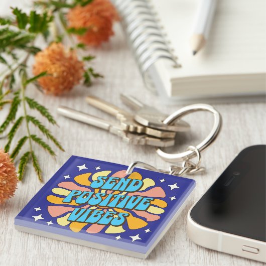 Send Positive Vibes Sleutelhanger (Voorkant Rechts)
