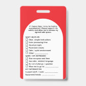 SEND Student Support Pass Photo Info Badge (Arrière)