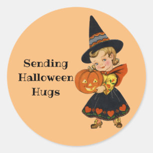 Sending Halloween Hugs Ronde Sticker