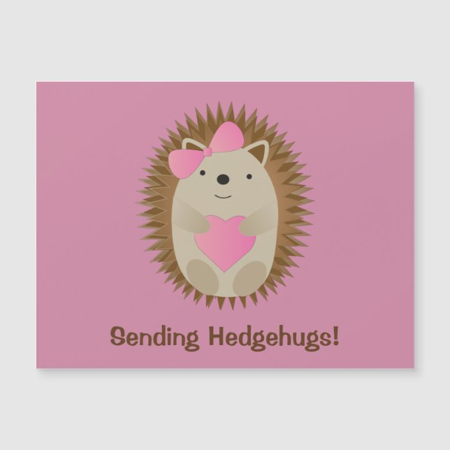 Sending Hedgehugs Cute Cartoon Girl Hedegel (Voorkant)