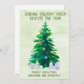 Sending Holiday Cheer Ondanks 2021 Feestdagenkaart (Voorkant / Achterkant)