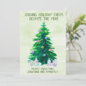 Sending Holiday Cheer Ondanks 2021 Feestdagenkaart (Staand voorkant)