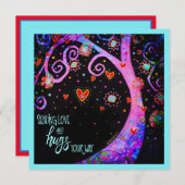 'Sending Love and Hugs' Inspiron Notitiekaartje (Voorkant / Achterkant)