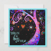 'Sending Love and Hugs' Inspiron Notitiekaartje (Voorkant)