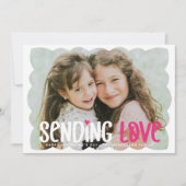 Sending Love Bold Valentijnsdag Photo Card (Voorkant)