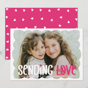 Sending Love Bold Valentijnsdag Photo Card