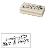 Sending Love en knuffels Rubberstempel (Gestempeld)