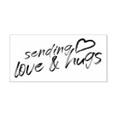 Sending Love en knuffels Rubberstempel (Afrduk)