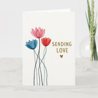 Sending Love Flowers Card Kaart
