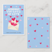 Sending Love Mail Hearts Envelope Valentine's Day Notitiekaartje (Voorkant / Achterkant)