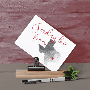 Sending Love van Texas - Valentijnsdag Holiday Briefkaart