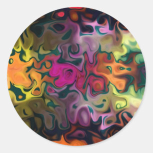 Sending Luck Abstract Ronde Sticker