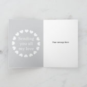 Sending you all my love neon pink romantic feestdagen kaart (Binnen)