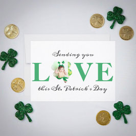 Sending you Love Foto Shamrock St. Patrick's Day Kaart