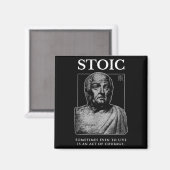 Seneca "daad van moed" stoïcisme citaat magneet (Voorkant / Achterkant)