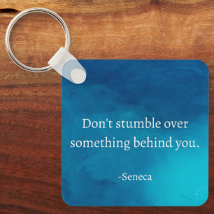Seneca: Focus vooruit, niet op het verleden struik Sleutelhanger
