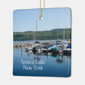 Seneca Lake in New York Keramisch Ornament (Links)