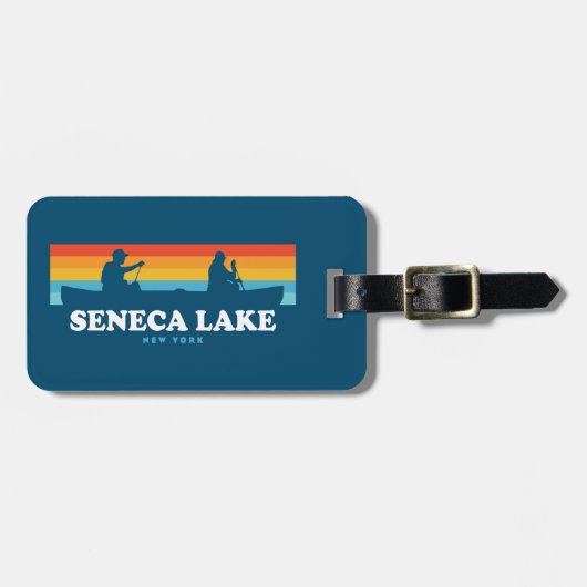 Seneca Lake New York Canoe Bagagelabel (Voorkant horizontaal)
