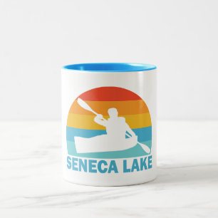 Seneca Lake New York Kajak Tweekleurige Koffiemok