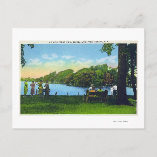 Seneca Lake Park Scene Briefkaart (Voorkant)