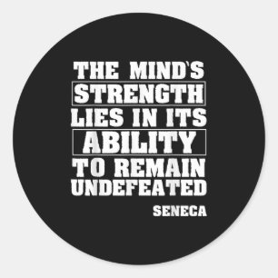 Seneca Motivatie quote Stoïcijnse wijsbegeerte Sto Ronde Sticker