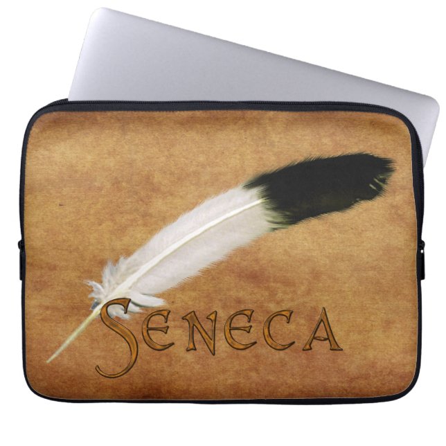 SENECA Native American Feather-laptophoes Laptop Sleeve (Voorkant)