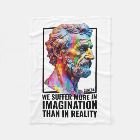Seneca Overthinking Quote Stoïcisme Moderne Stoïci Fleece Deken (Voorkant)