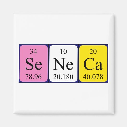 Seneca periodieke lijstnaam magnet magneet (Voorkant)