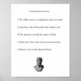 Seneca Poster - Stoic Philosophy Lessons