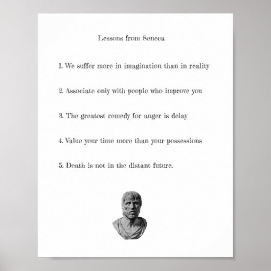 Seneca Poster - Stoic Philosophy Lessons (Voorkant)