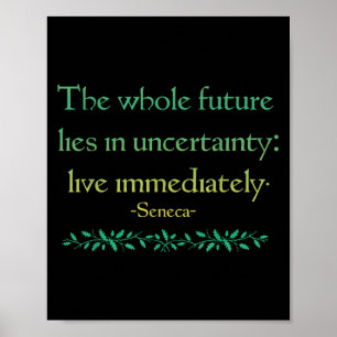 Seneca Quote Live Onmiddellijk Stoïcijnse Wijsheid Poster