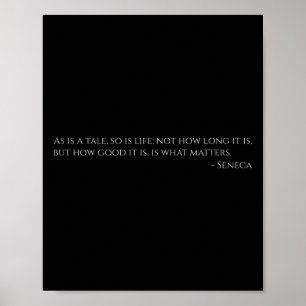 Seneca Quote over het leven - Het oude Rome - Stoï Poster