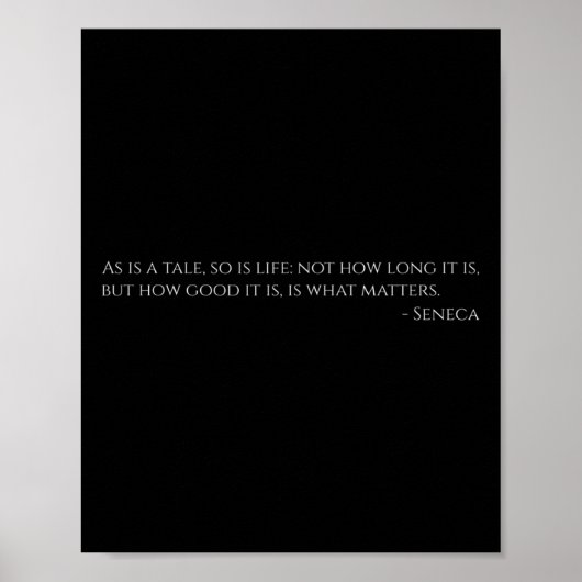 Seneca Quote over het leven - Het oude Rome - Stoï Poster (Voorkant)