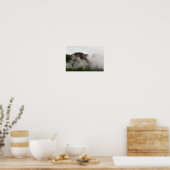 Seneca Rocks in cloud, West Virginia. Poster (Keuken)