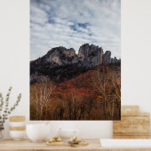 Seneca Rocks in Herfsten, West Virginia Poster (Keuken)