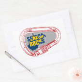 Seneca Rocks Klibing Carabiner Rechthoekige Sticker (Envelop)