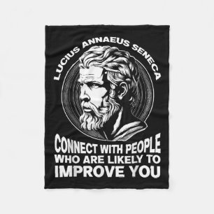 Seneca Stoïcijnse filosoof Motivatie Zelf Verbeter Fleece Deken