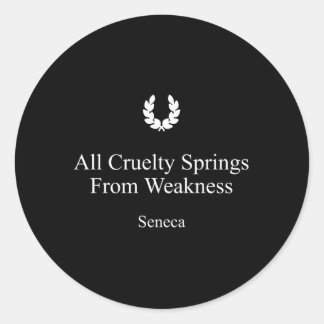 Seneca Stoicism citeert alle wreedheid uit zee Ronde Sticker