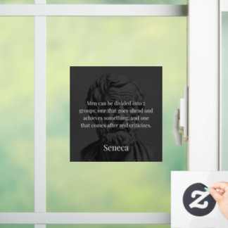 Seneca's Division: De Doers en de Critici Raamsticker