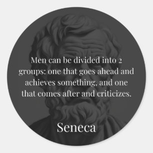 Seneca's Division: De Doers en de Critici Ronde Sticker
