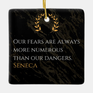 Seneca's Insight: Angsten in vergelijking met echt Keramisch Ornament