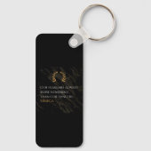 Seneca's Insight: Fears Compared to Real Dangers Sleutelhanger (Achterkant)