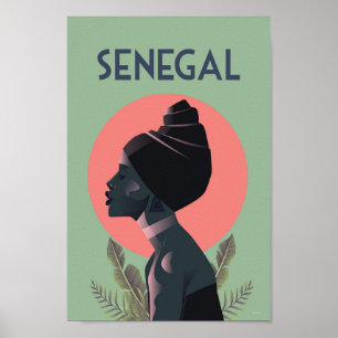 Senegal africa vintage-poster poster