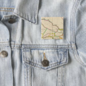 Senegal Afrika Vierkante Button 5,1 Cm (In situ)