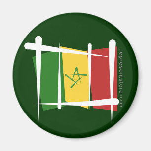 Senegal Brush Flag Magneet