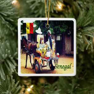SENEGAL, Buggy Taxi, Afrika Keramisch Ornament