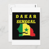 SÉNÉGAL (DAKAR) CARTE T-SHIRT ET ETC (Devant / Derrière)