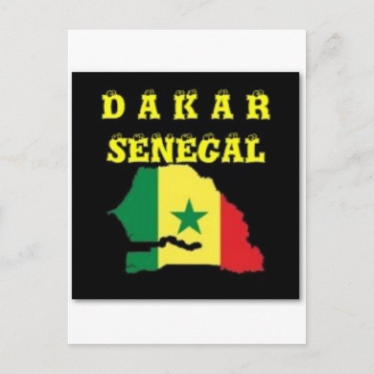 SENEGAL (DAKAR) KAART T-SHIRT EN ETC (Voorkant)