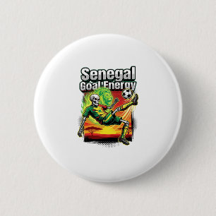 Senegal Doel Energie Skelet Aanvaller Naties Creat Ronde Button 5,7 Cm