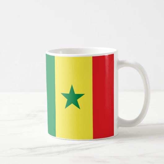 Sénégal Drapeau Céramique Café Mug (Droite)